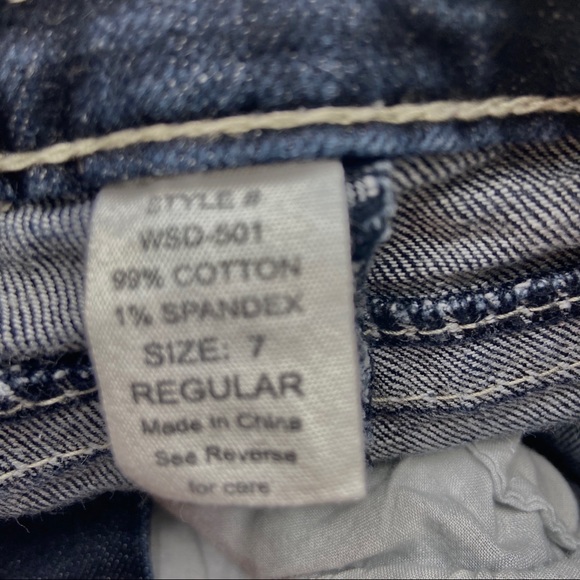 Blue Asphalt Women’s Juniors Boot Cut Jeans Size 7 - Picture 5 of 5